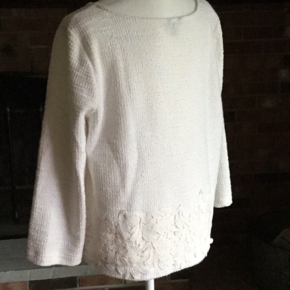 EUC Ann Taylor white lace top